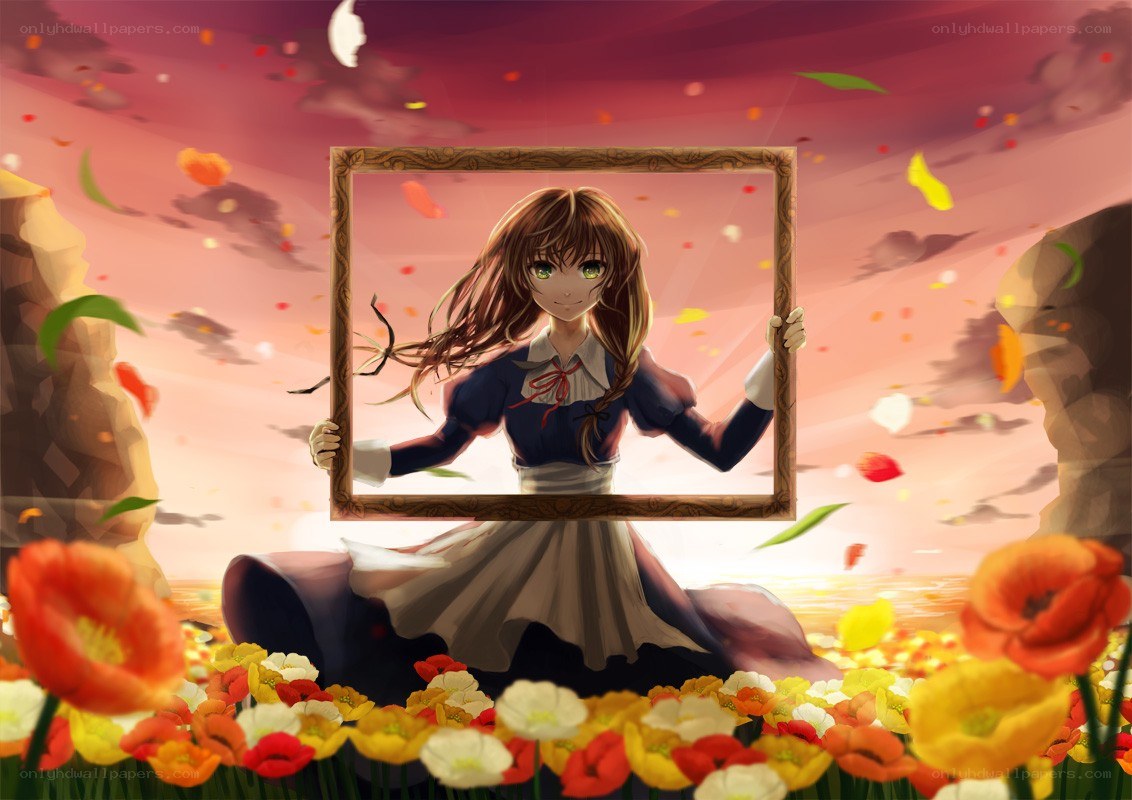 girl holding a picture frame
