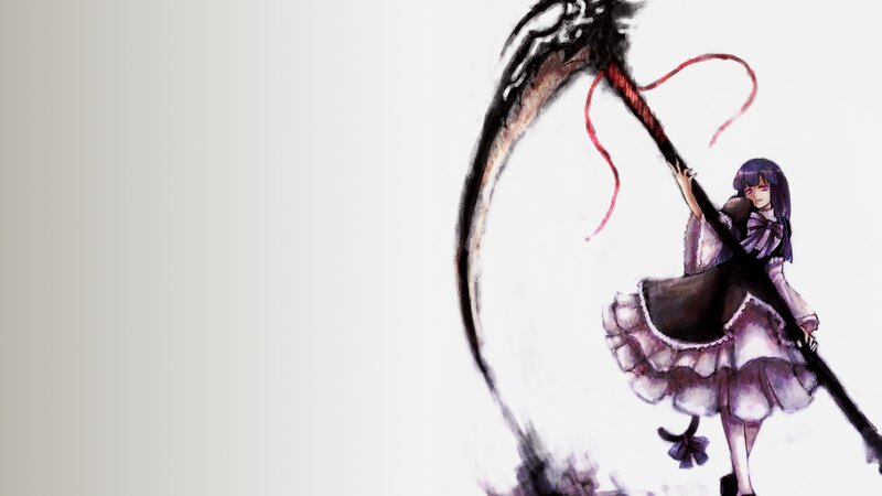 Girl Holding a Scythe — Purple