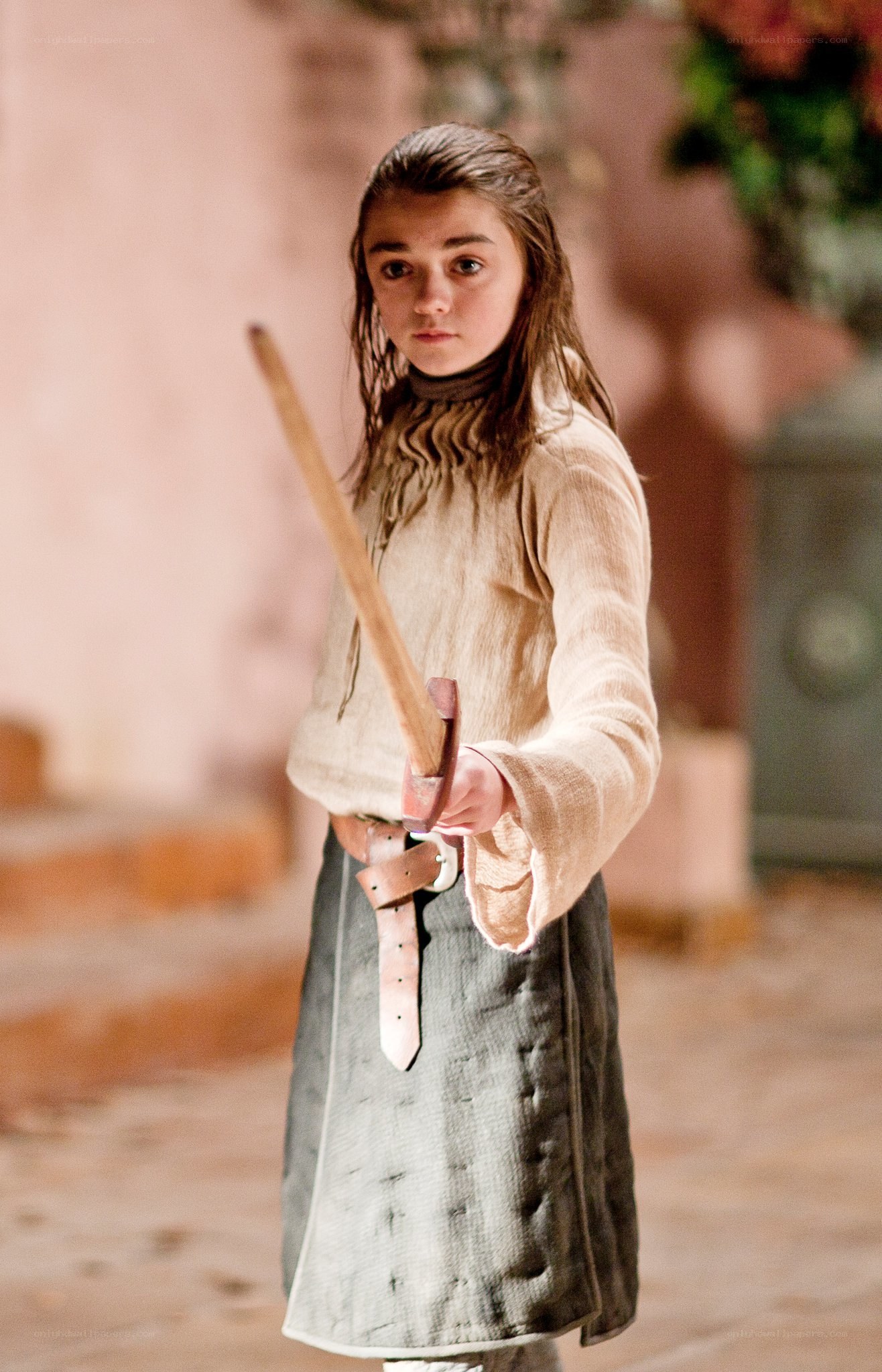 Girl holding a sword