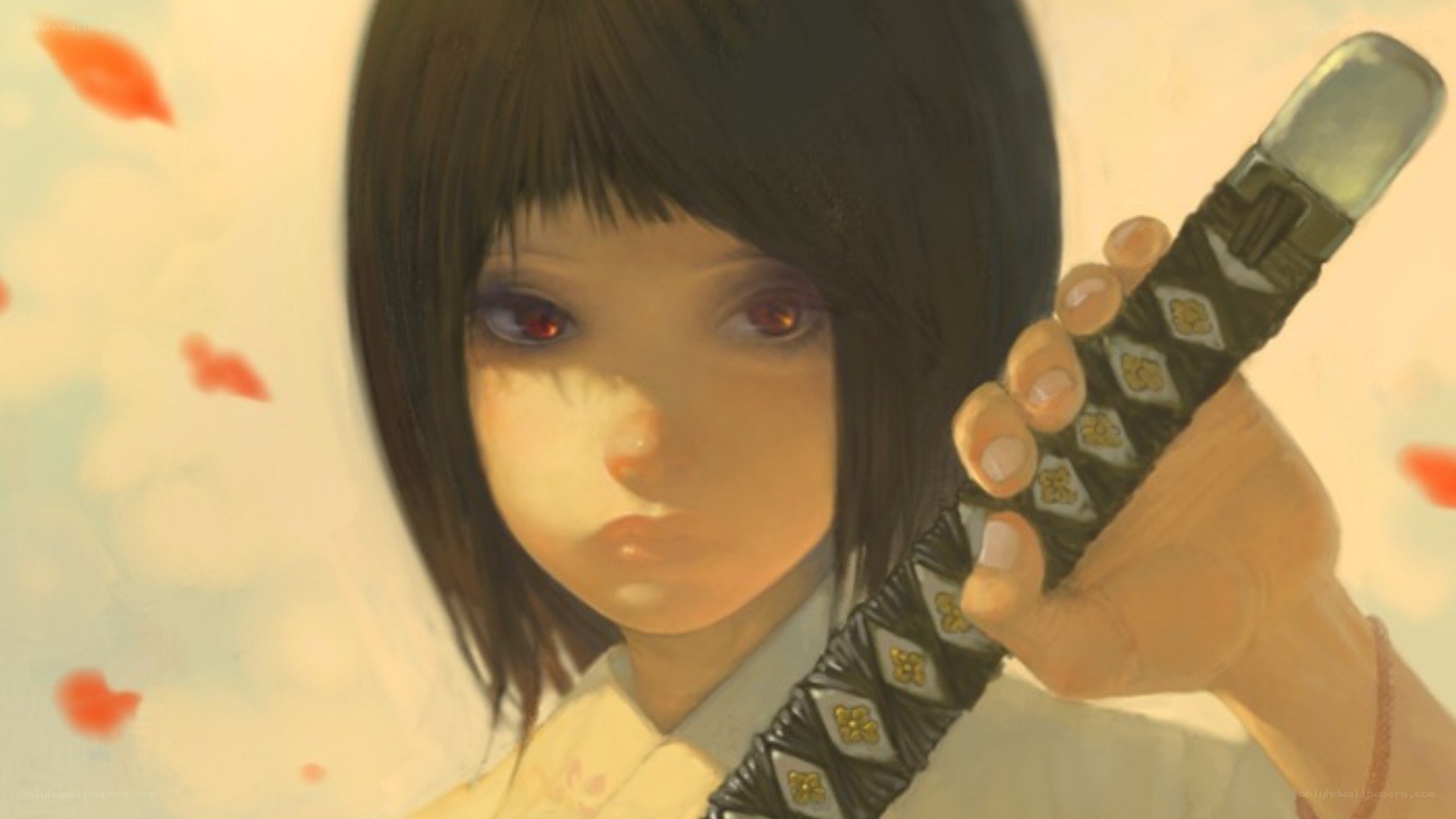 girl holding a sword