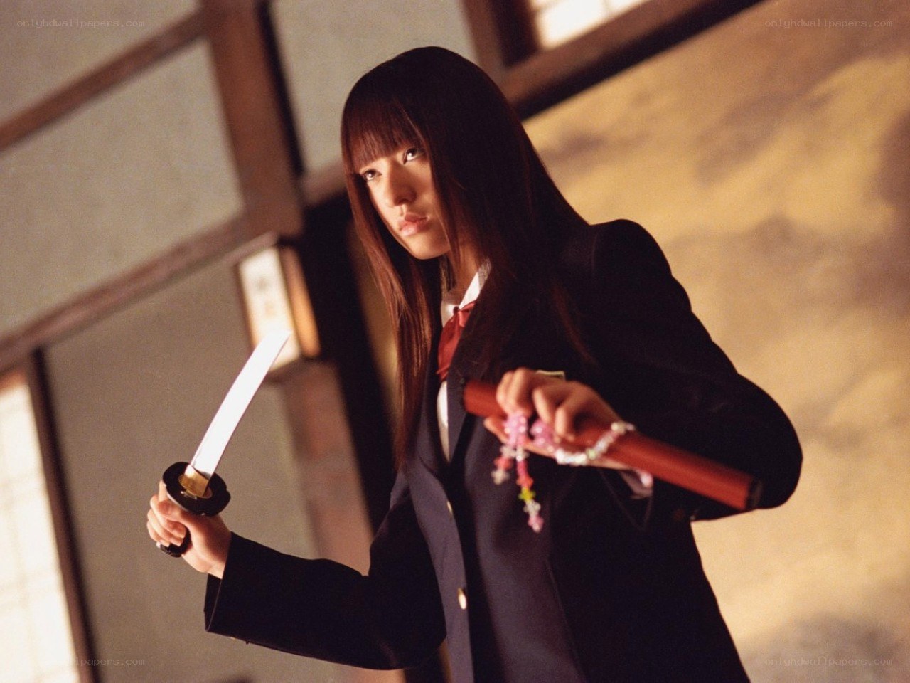 Girl holding a sword