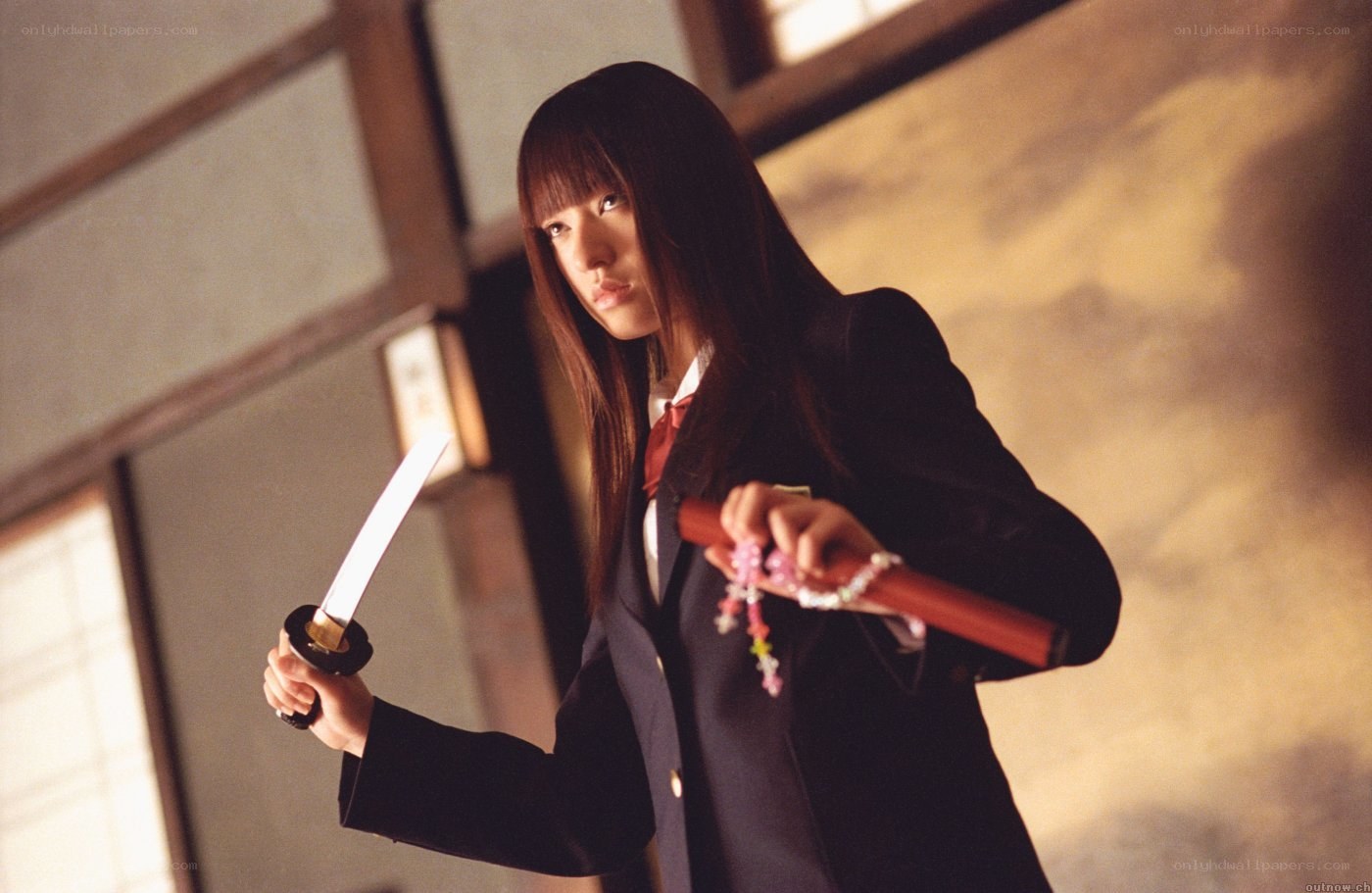 girl holding a sword