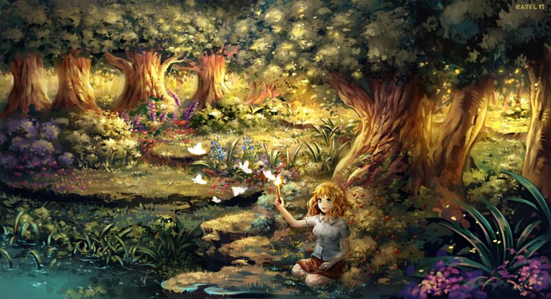 Girl Holding a Torch