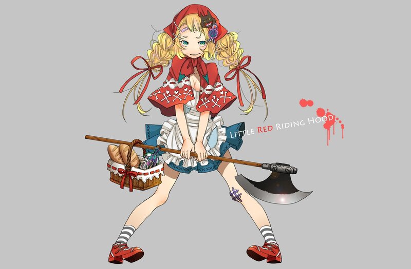 Girl Holding Axe