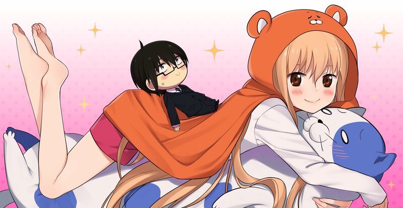 Girl Holding Boy in Bear Costume
