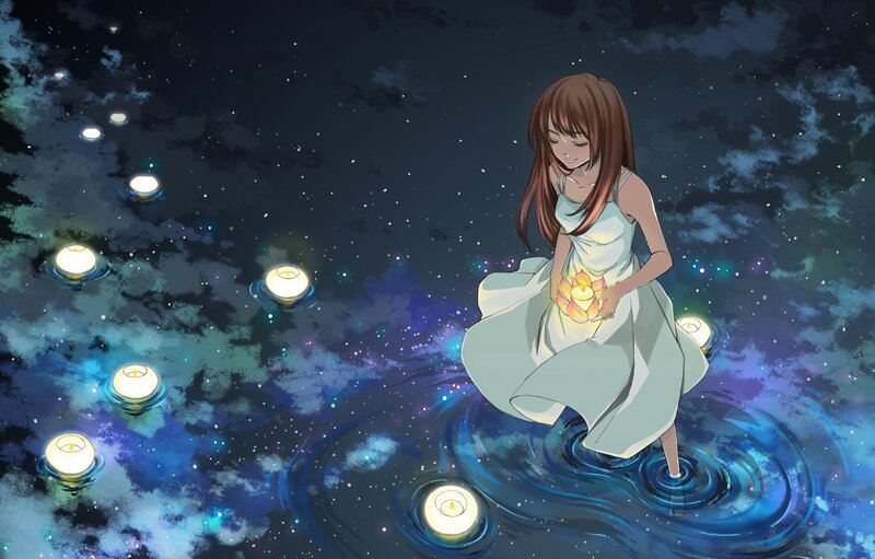Girl Holding Candle