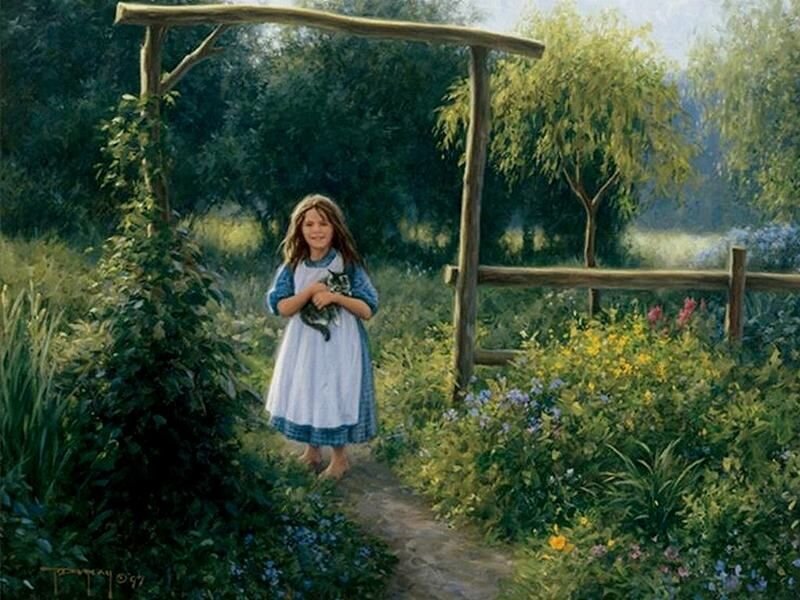 Girl Holding Cat