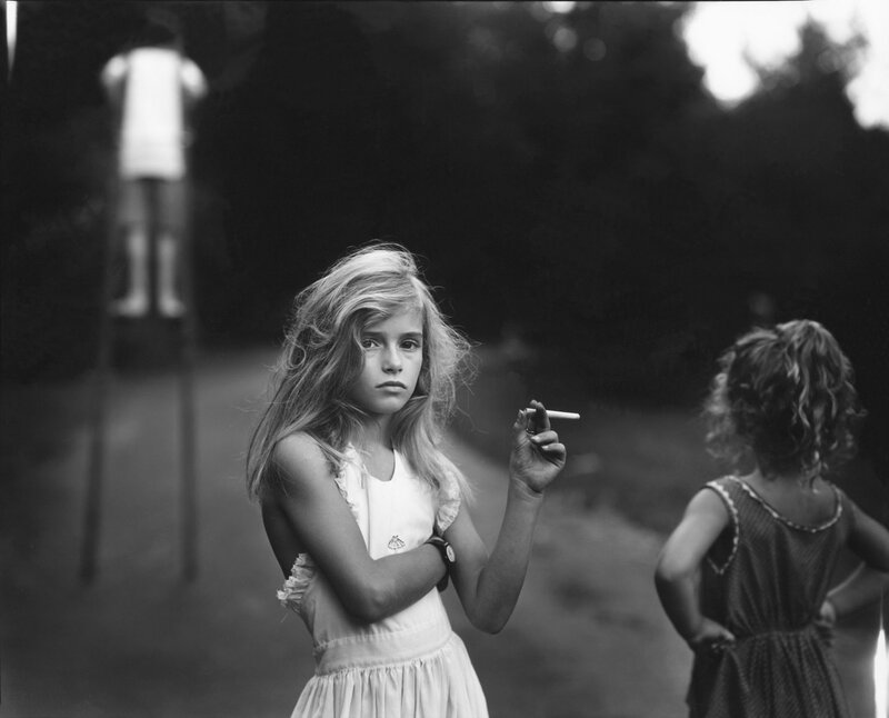 Girl Holding Cigarette — Black