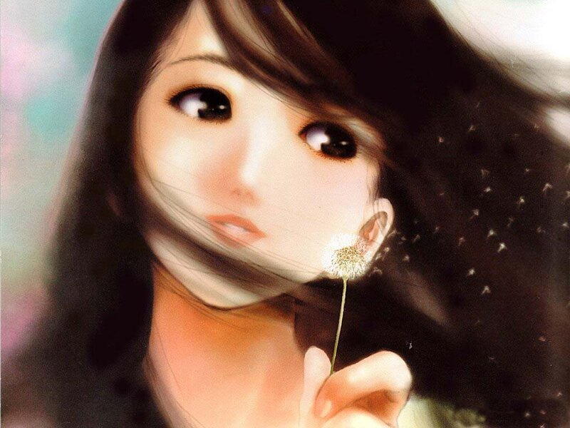 Girl Holding Dandelion