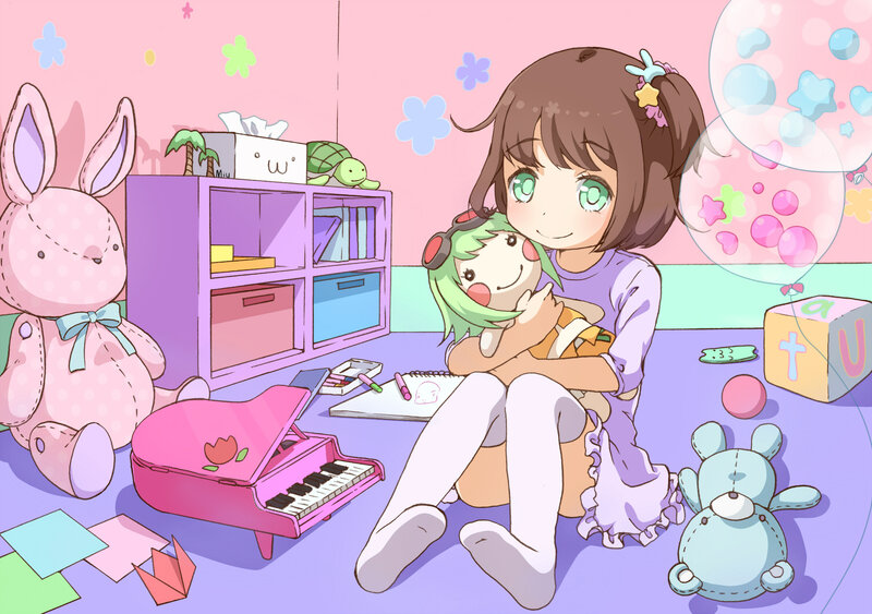 Girl Holding Doll — Pink