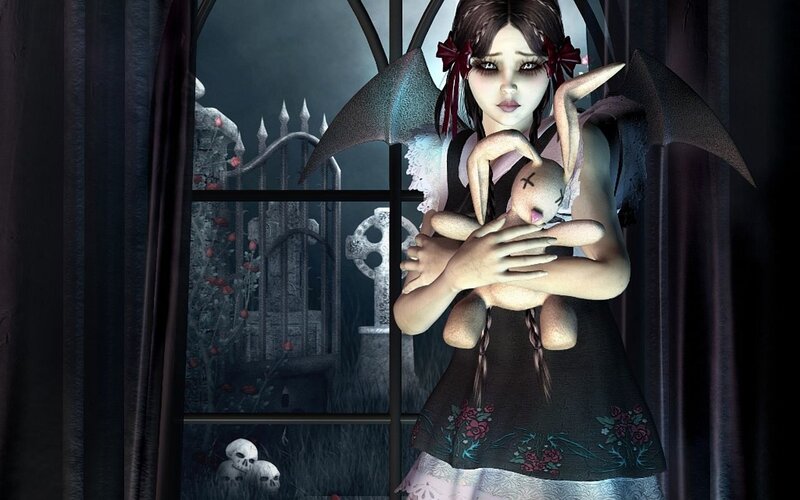 Girl Holding Doll