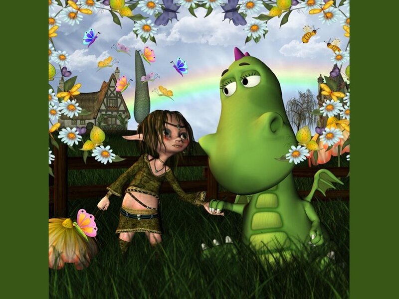 Girl Holding Dragon's Hand