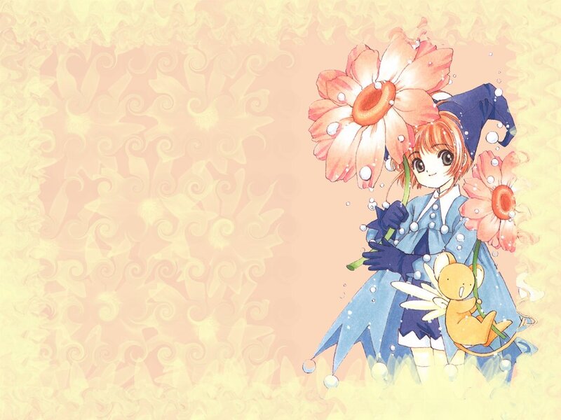 Girl Holding Flowers — Blue, Whimsical