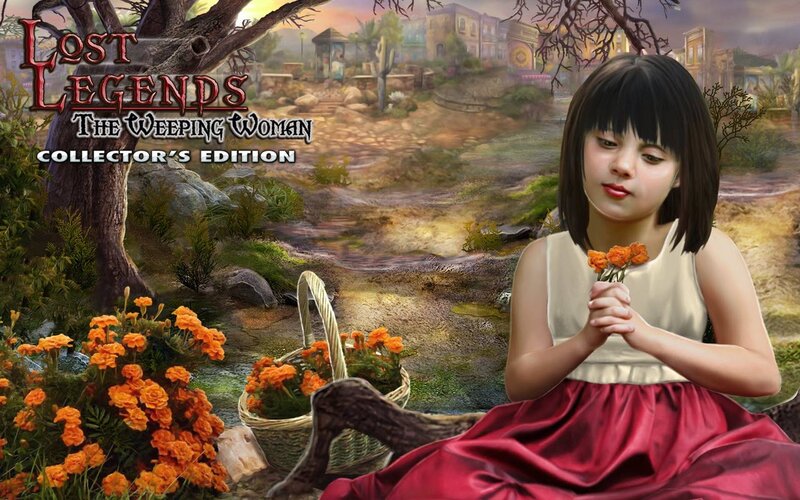 Girl Holding Flowers — Orange
