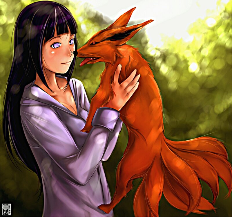 Girl Holding Fox — Purple