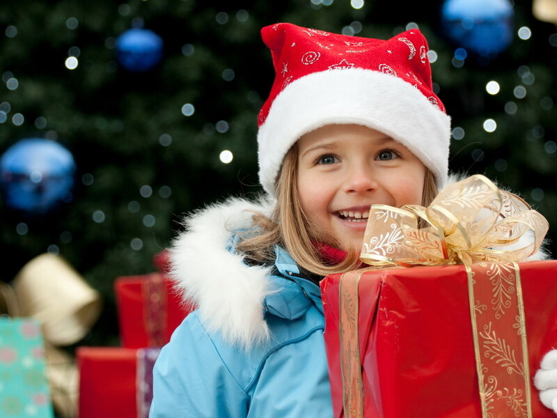 Girl Holding Gift
