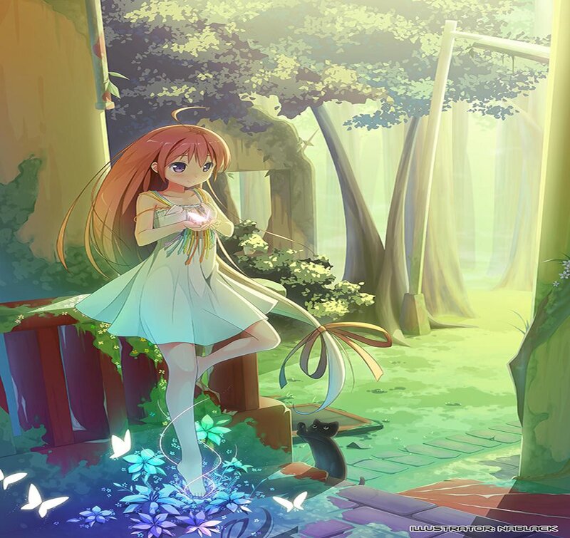 Girl Holding Glowing Orb — Green