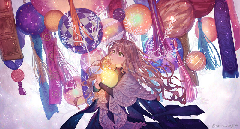 Girl Holding Glowing Orb — Purple, Magical
