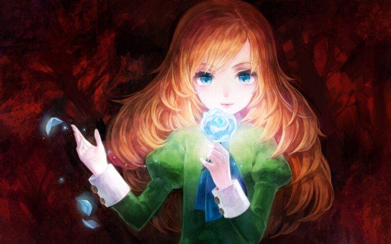 Girl Holding Glowing Rose