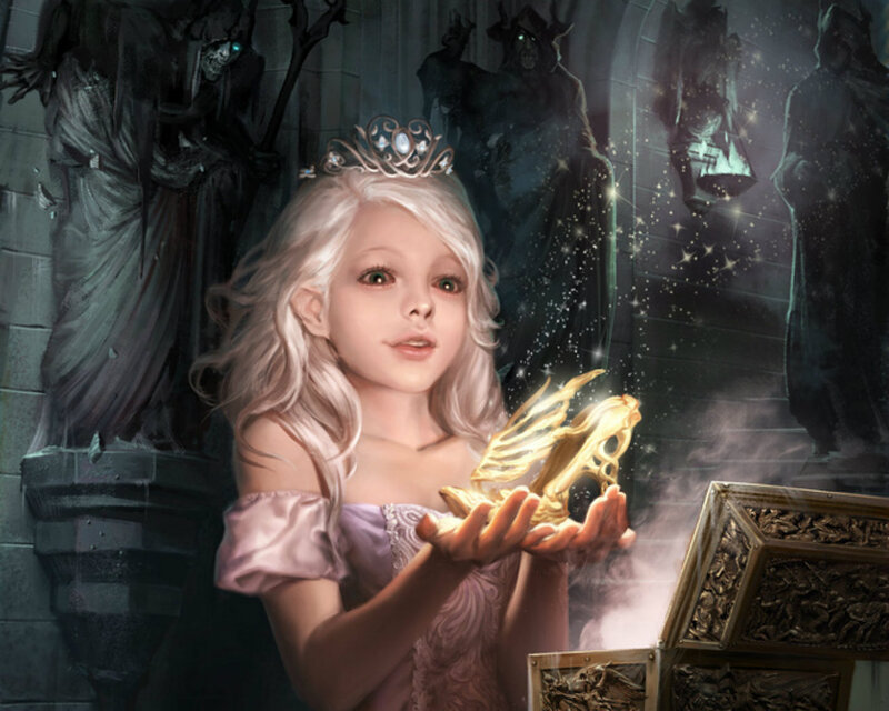 Girl Holding Golden Shoe
