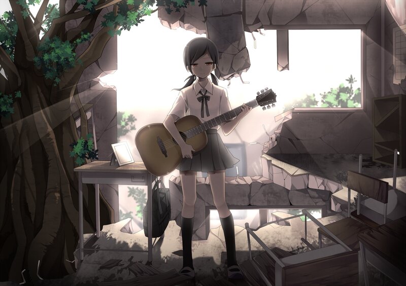Girl Holding Guitar