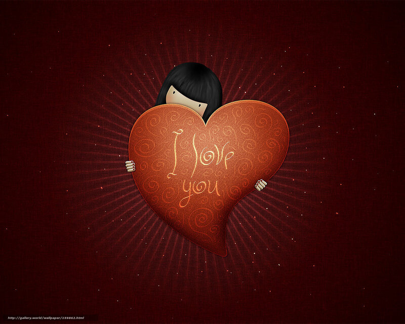girl holding heart with love message