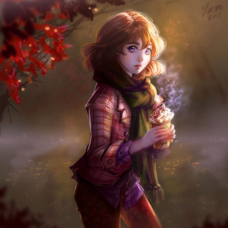 Girl Holding Hot Drink