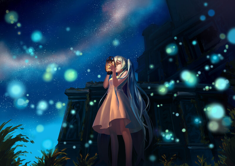 Girl Holding Lantern