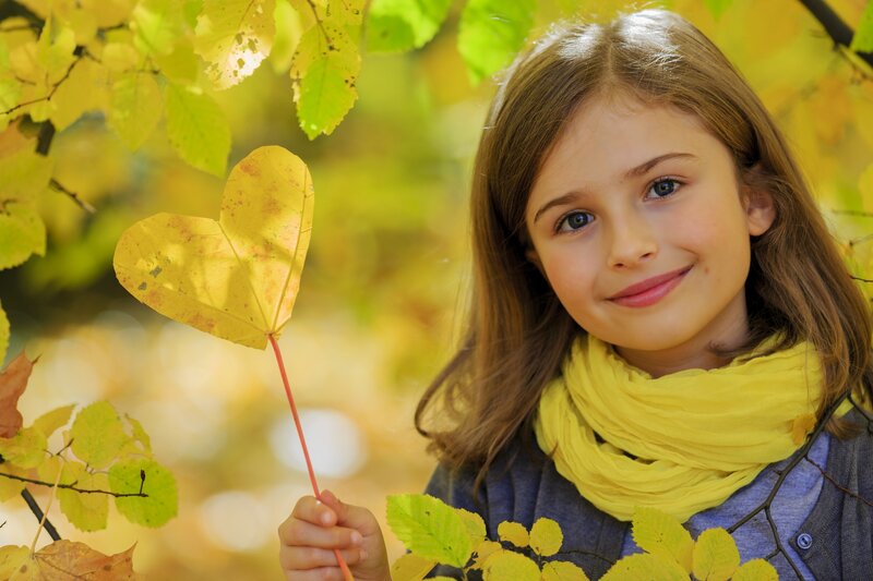 Girl Holding Leaf
