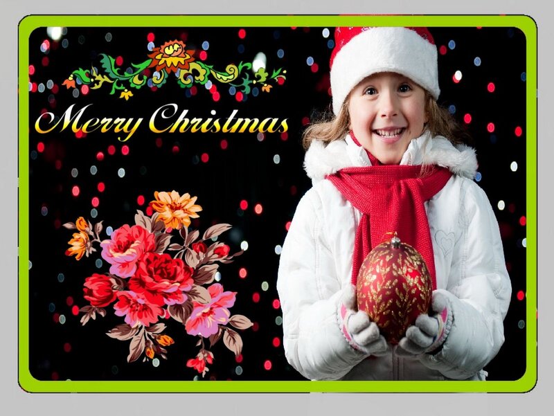 Girl Holding Ornament — White