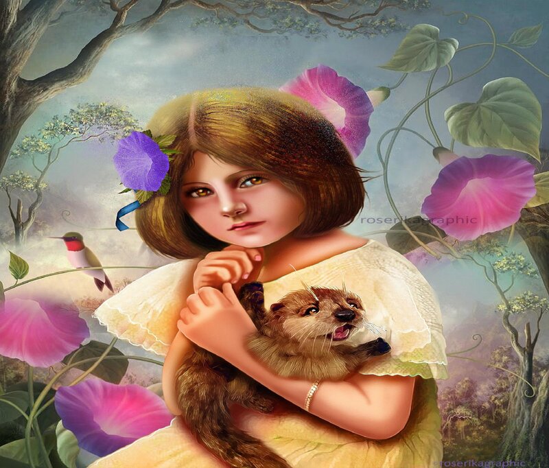Girl Holding Otter