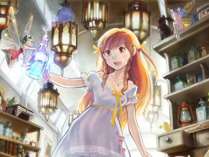 Girl Holding Potion Bottle