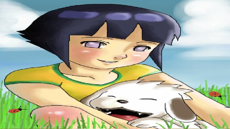 Girl Holding Puppy — Green