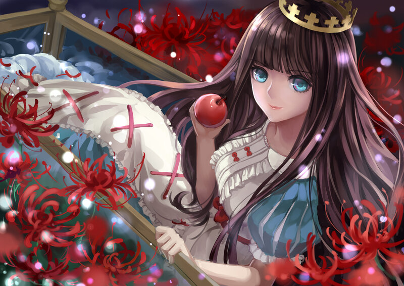 Girl Holding Red Apple — Dreamy