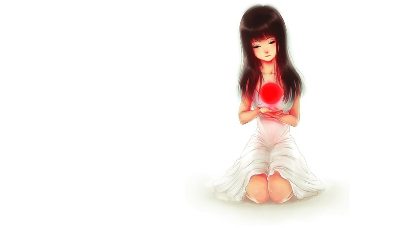 girl holding red light