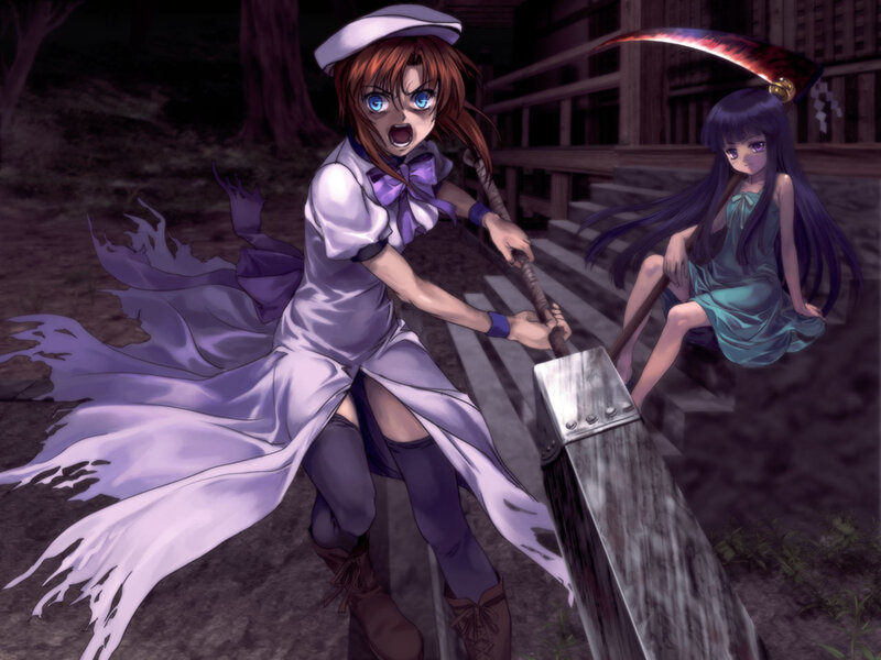 Girl Holding Scythe
