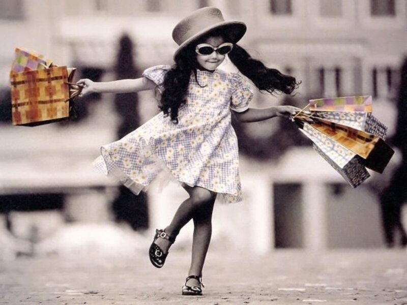 Girl Holding Shopping Bags