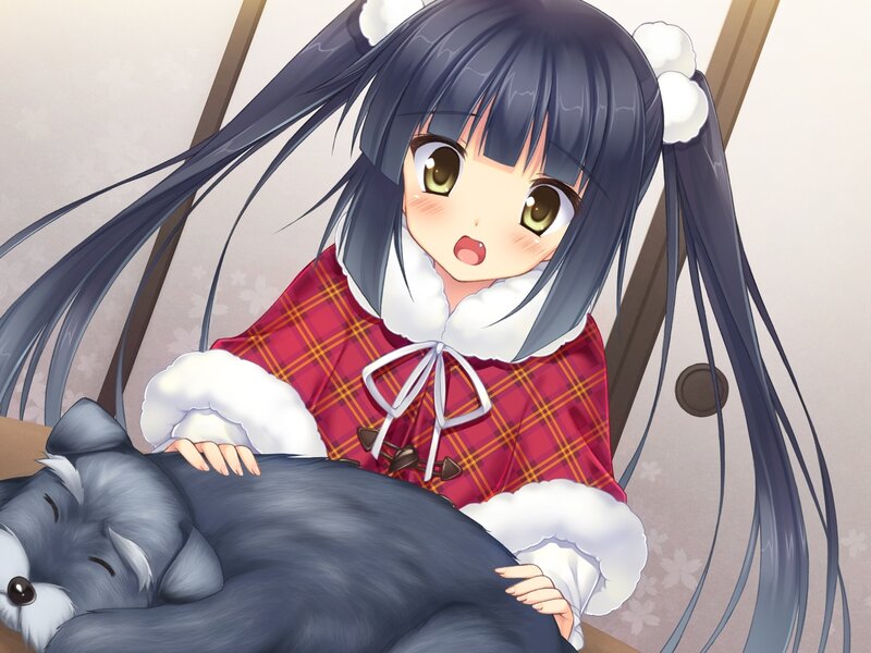 Girl Holding Sleeping Dog