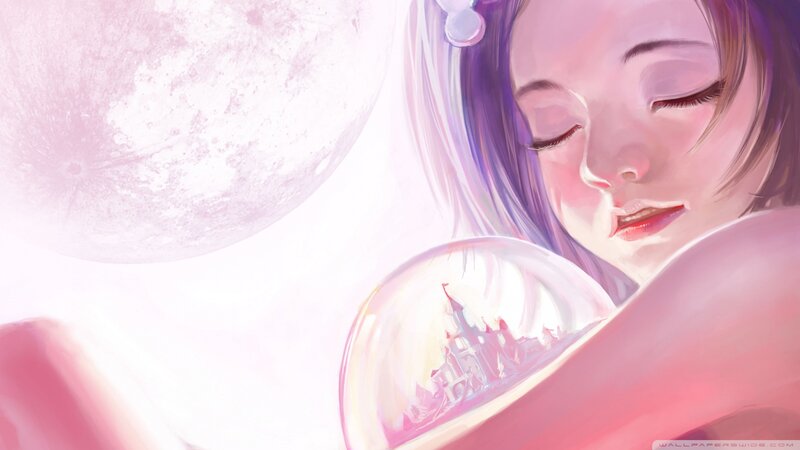 Girl Holding Snow Globe