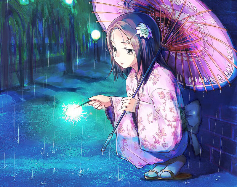 Girl Holding Sparkler