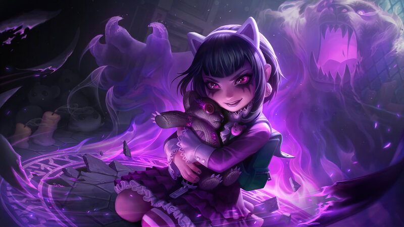 Girl Holding Teddy Bear — Purple, Dramatic, Night