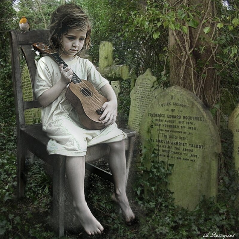 Girl Holding Ukulele
