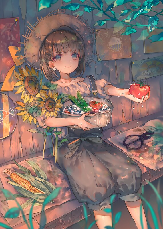 Girl Holding Vegetables