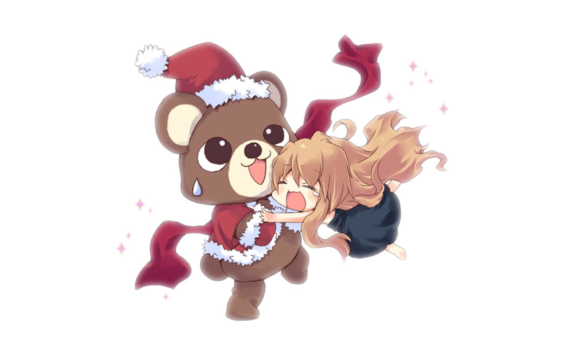 girl hugging a bear