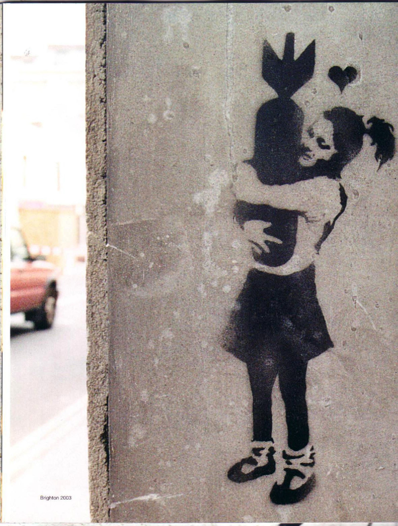 Girl hugging a bomb