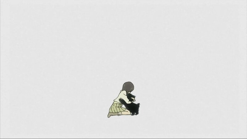 Girl Hugging a Dog — White, Calm