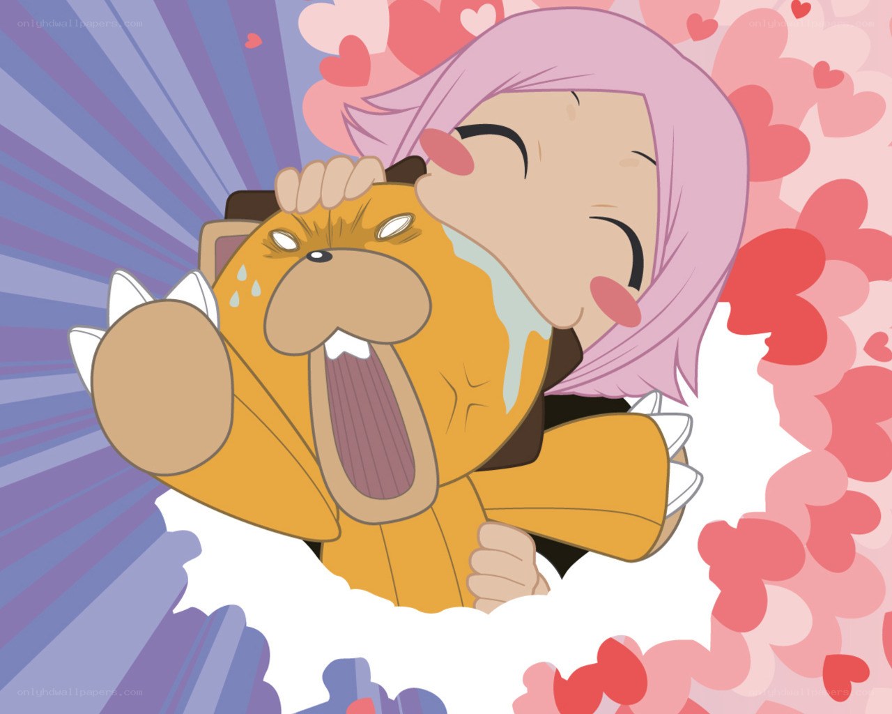 Girl hugging a dog