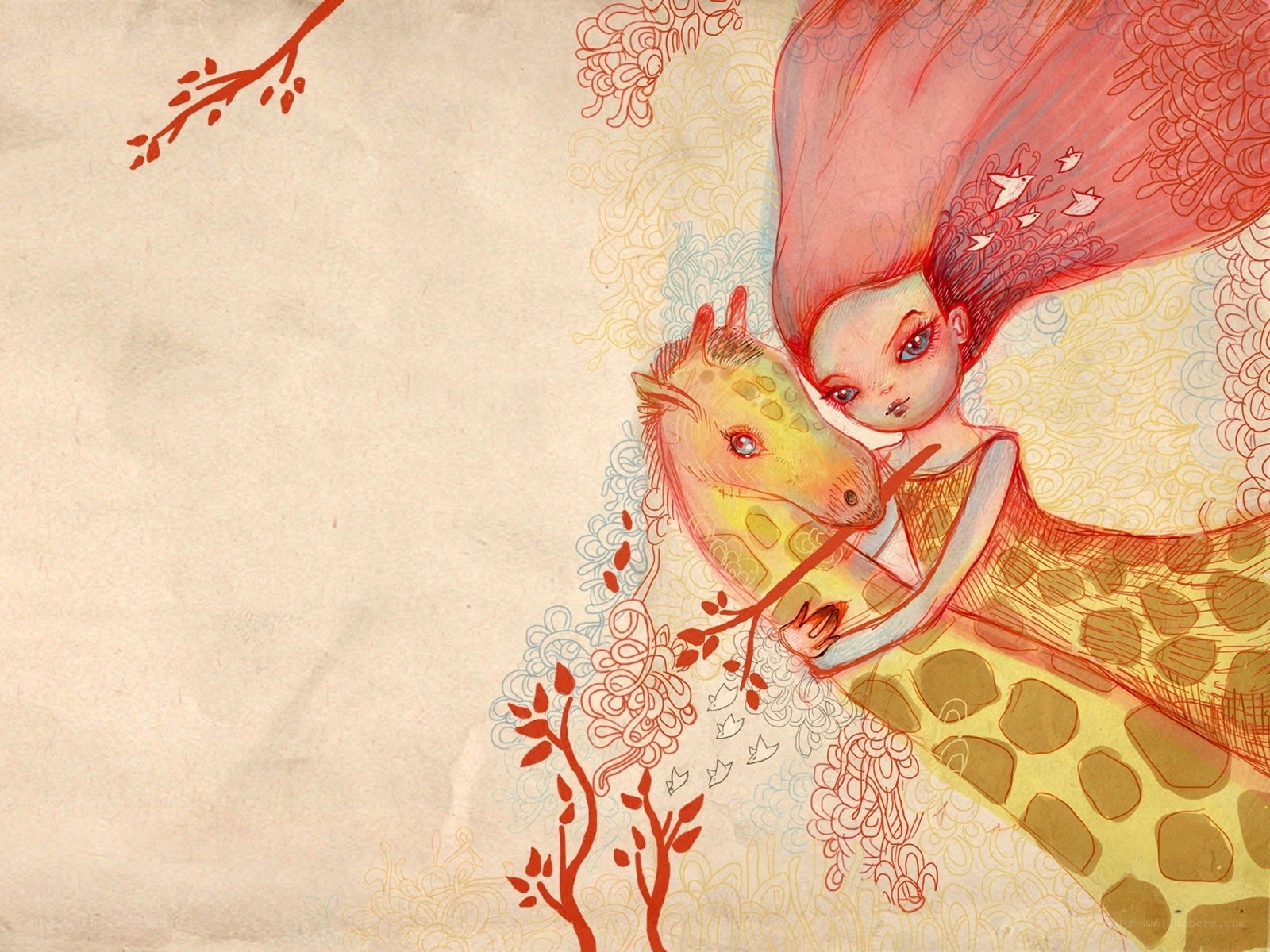 girl hugging a giraffe