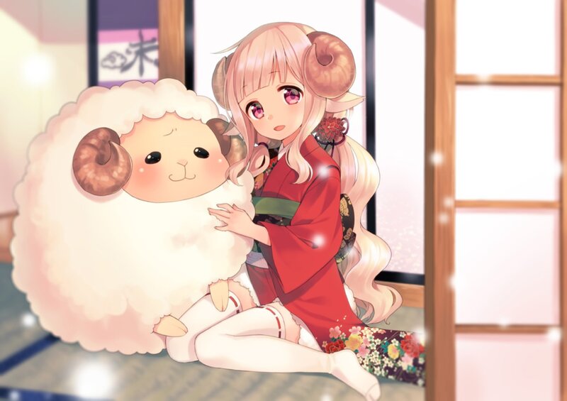 Girl Hugging a Lamb