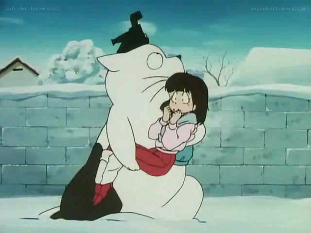 Girl hugging a large white cat